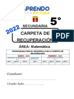 Matemática 5° Secundaria - 2023