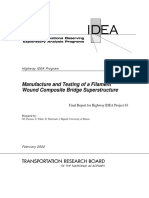 Manufacture and Testing of A Filament Wound Composite Bridge Superstructure