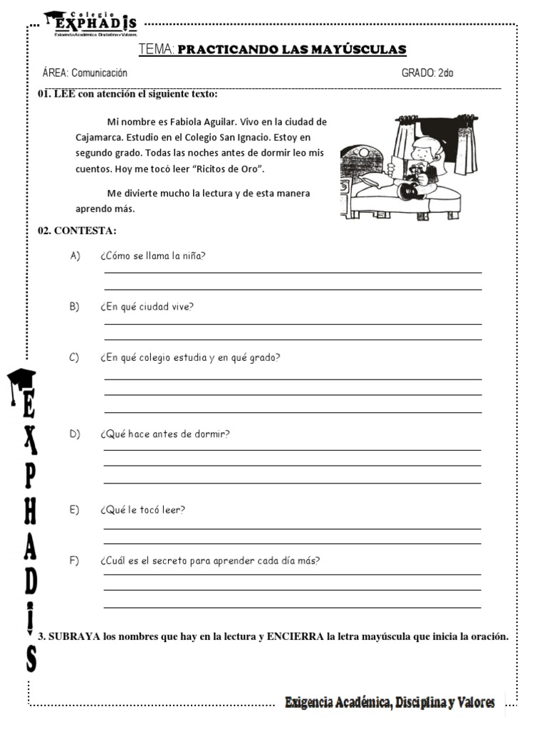 Practicamos Las Mayúsculas | PDF