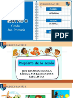 Diapositiva Literatura - La Fábula - 3° Prim.