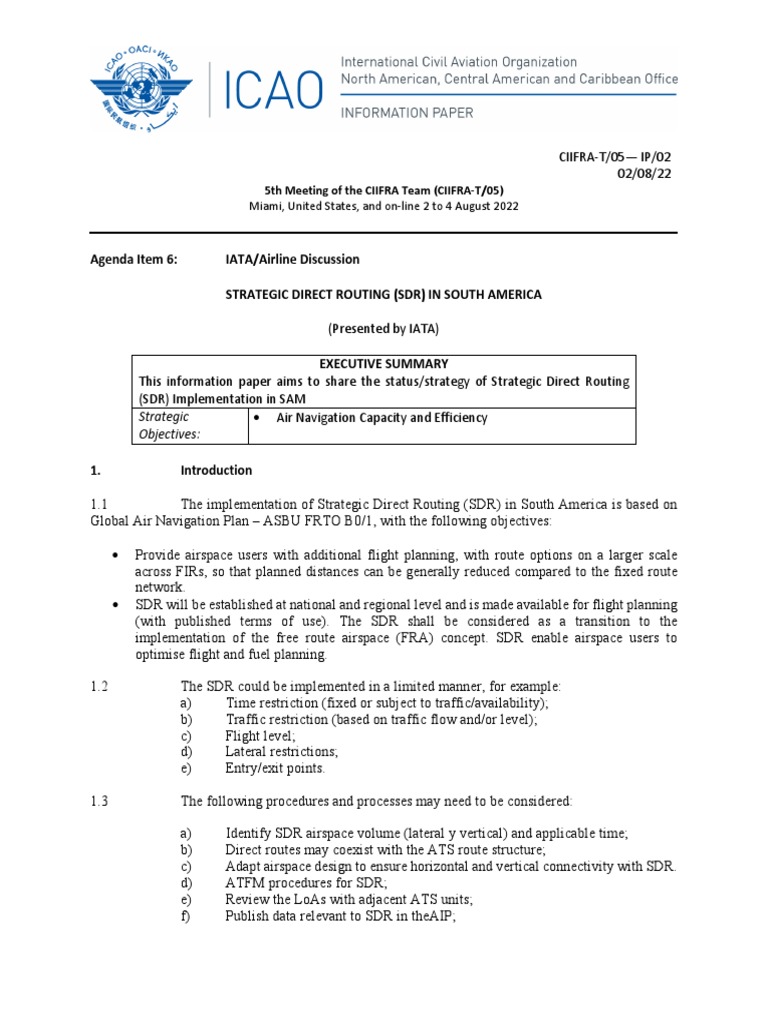 Strategic Direct Routing in SAM | PDF | Air Traffic Control | Aviation ...