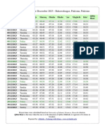 Monthly Prayer Timetable 2023 12