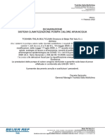 Dichiarazione 65 - e 110 - Pompe Di Calore Aria-Acqua Febbraio 2022