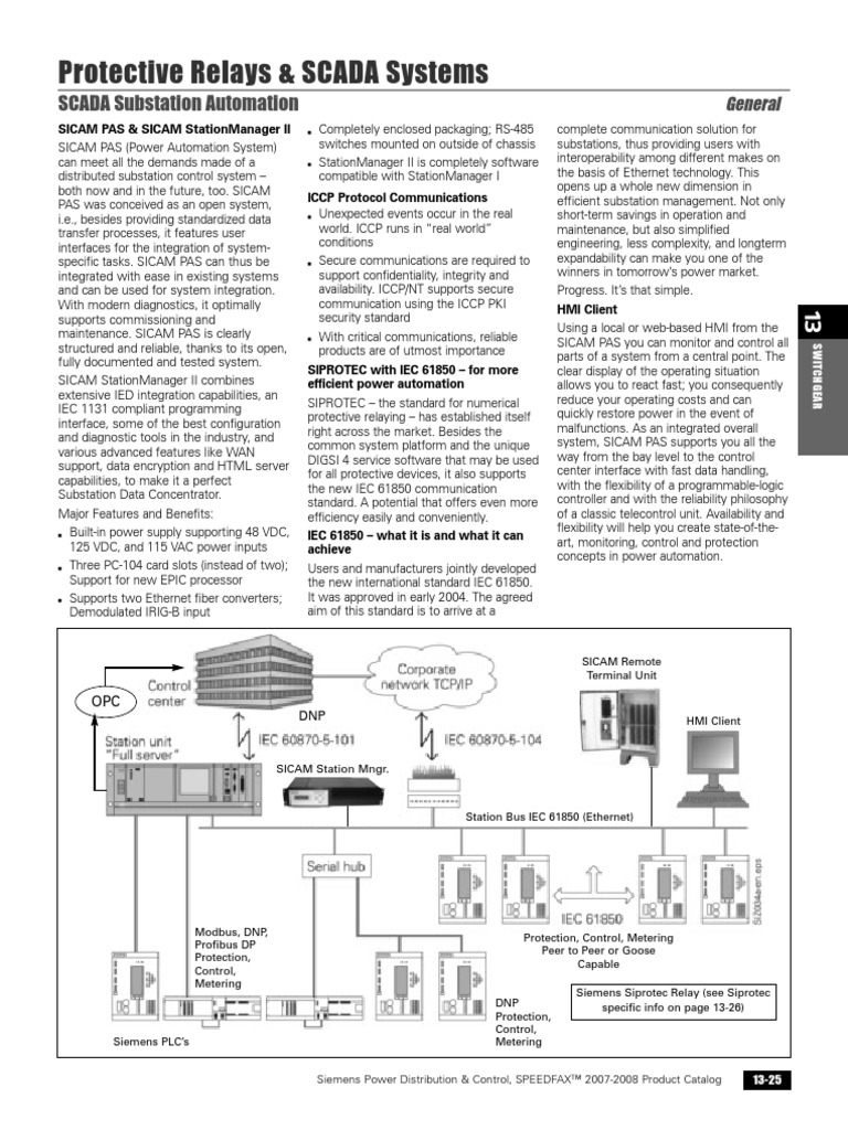Protective Relays & SCADA Systems Siemens PDF Scada Automation