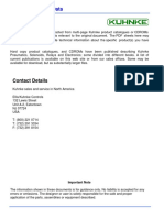 Kuhnke Technical Data Sheet for Manifold Mounted Miniature Pressure Regulator