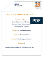 Tecnm Campus Chetumal: Nombre Del Alumno