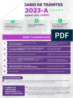 Calendario trámites ingreso UDG 2023