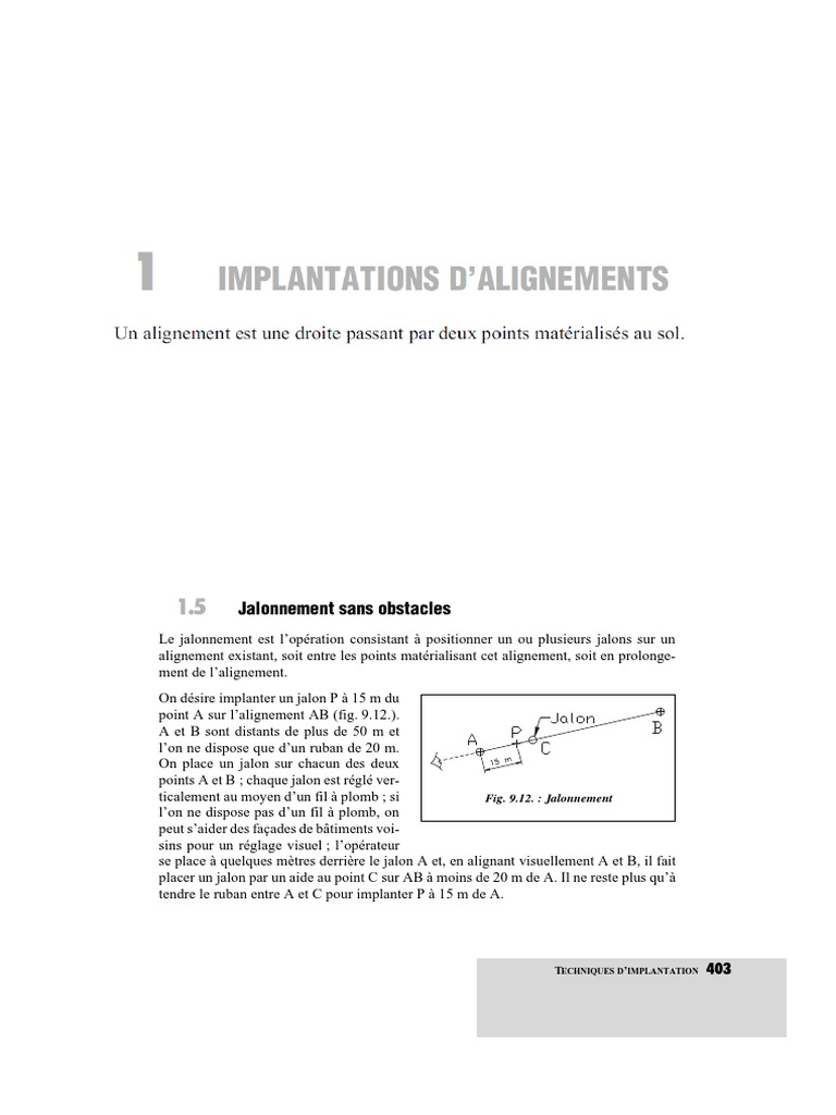 Techniques d'Alignement Topographique | PDF | Angle | Géométrie