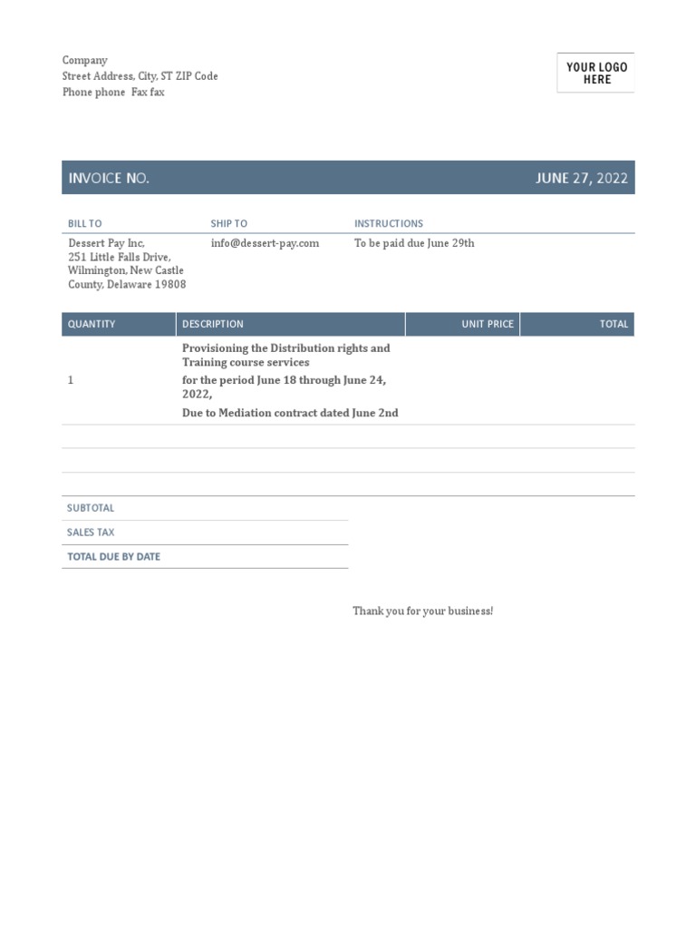 Invoice Template | PDF