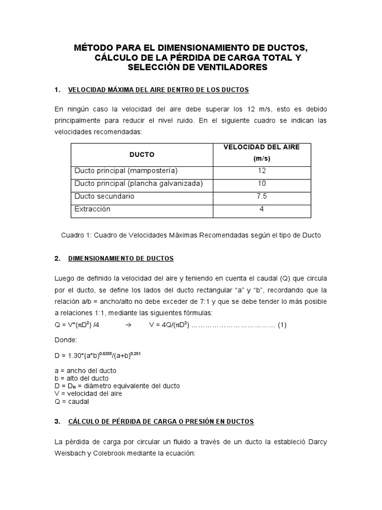 Anexo 2 Ductos Pdf Mecanica Clasica Mecánica De Fluidos