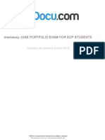Insolvency June Portfolio Exam For Ecp Students