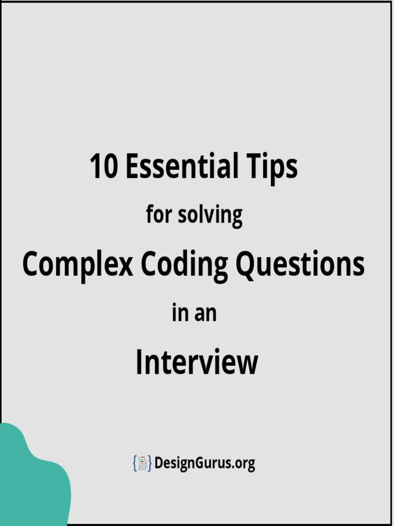 10 Tips for Coding Interview Success | PDF