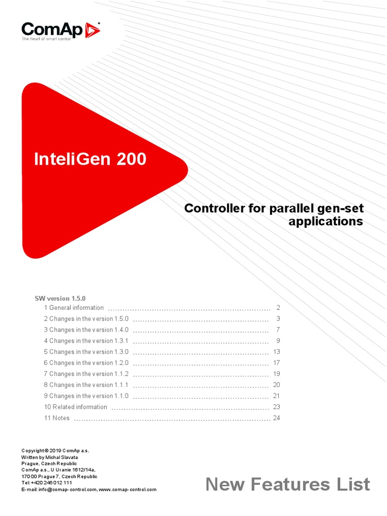 InteliGen 200 1 5 0 New Features | PDF | Password | World Wide Web