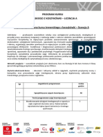 Program Szkolenia - Licencja A 2022-1