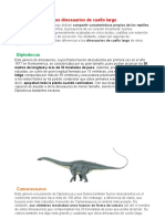 Características de Los Dinosaurios de Cuello Largo