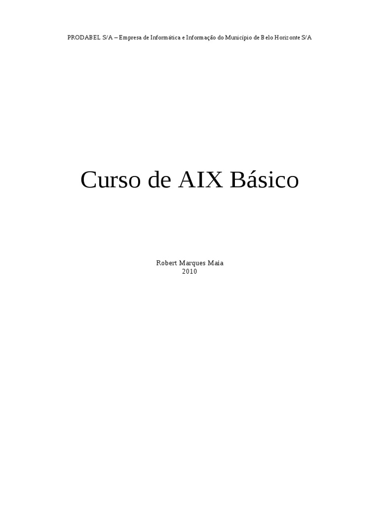 Curso AIX Básico | PDF | Kernel (sistema operacional) | Shell (informática)