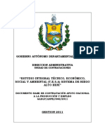 Estudio Integral Técnico, Económico, Social Y Ambiental (T.E.S.A) Sistema de Riego Alto Beni D