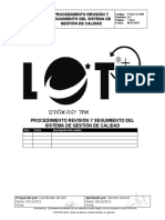 P-SGC-LP-009 Revisión y Seguimiento Del SGC Por La Dirección