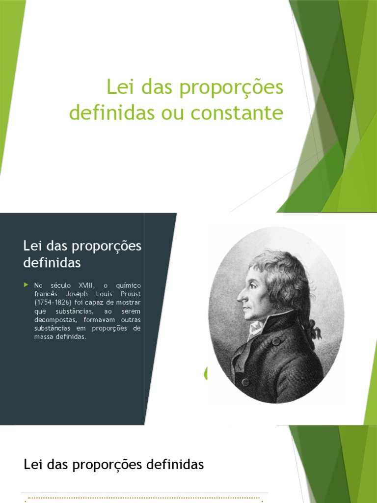 MÓDULO 1 (AULA 2) - Lei Das Proporções Definidas Ou Constante | PDF ...