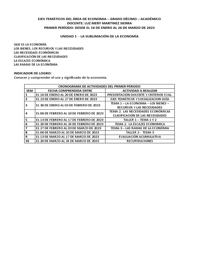 Guia de econ mia docente economia grado 10 pdf bienes