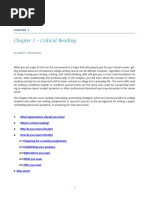 Textbook Chapter 1 - CRITICAL READING