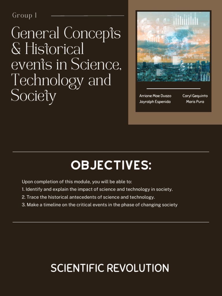 Group 1 General Concepts And Historical Events In Sts Pdf Science