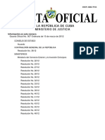 Gaceta Oficial No. 007 Ordinaria de 15 de Marzo de 2012: ISSN 1682-7511