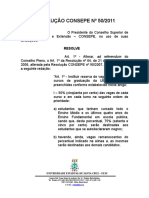 RESOLUÇÃO CONSEPE 50/2011 ALTERA RESERVA VAGAS UESC