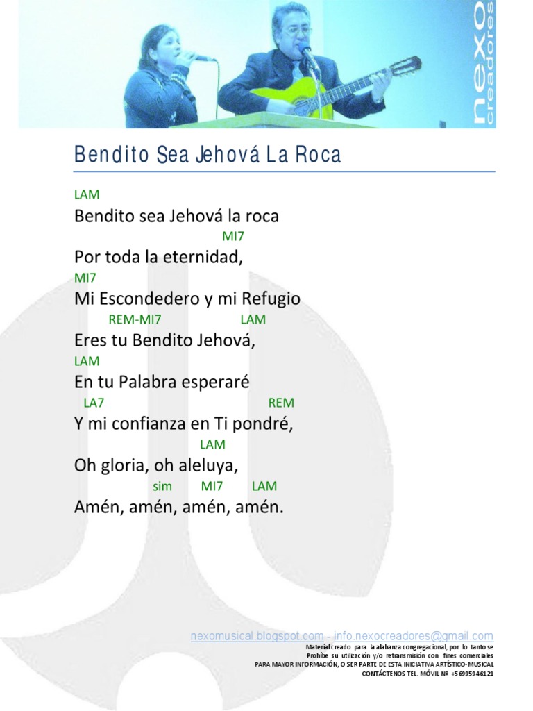 Letras y acordes: Bendito sea Jehová | PDF