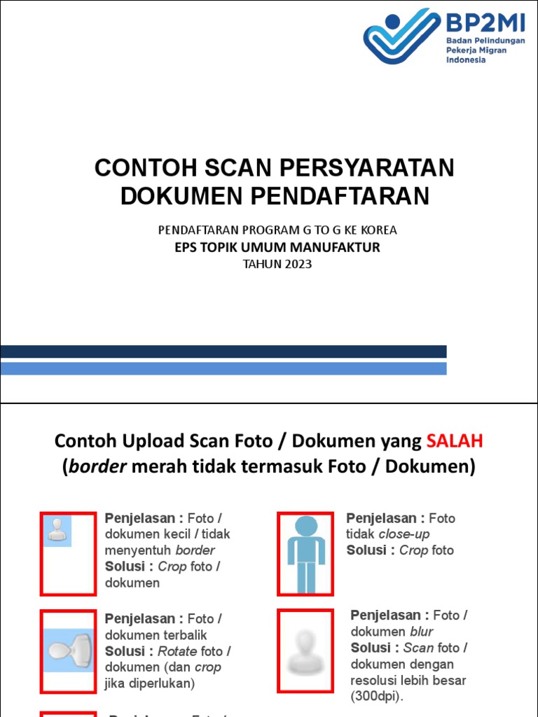 Contoh Scan Dokumen Pendaftaran G to G | PDF