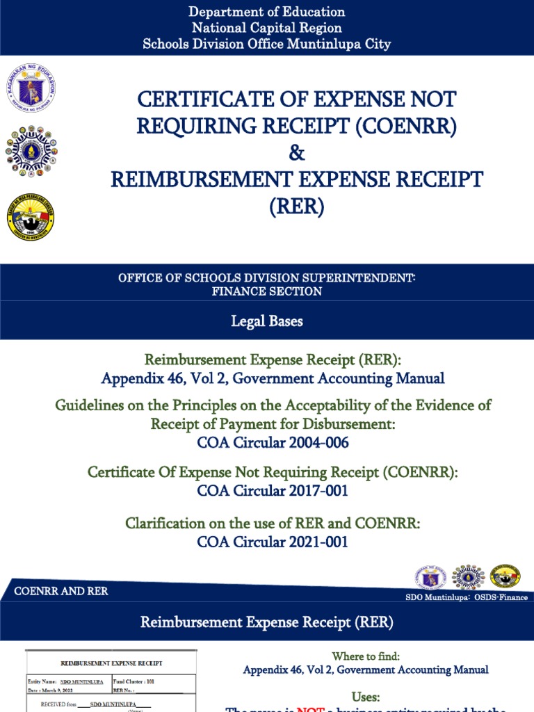 Coenrr and Rer | PDF | Payments | Receipt