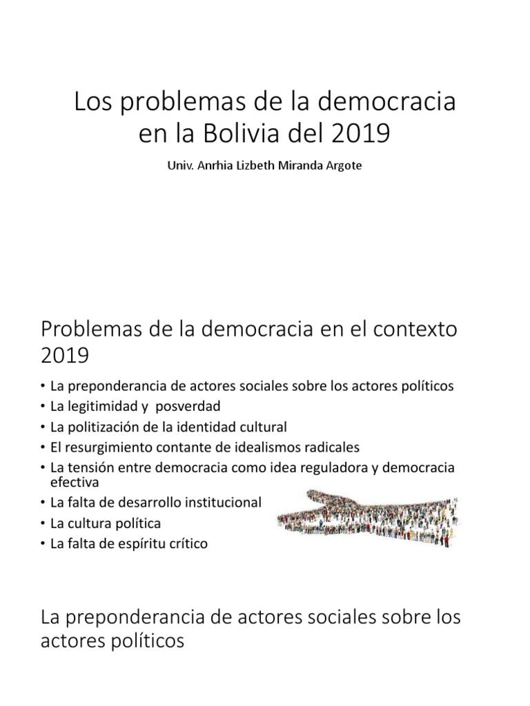 Problemas de la democracia en Bolivia 2019 | PDF | Política