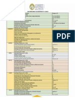 Calendario Academico I-2023