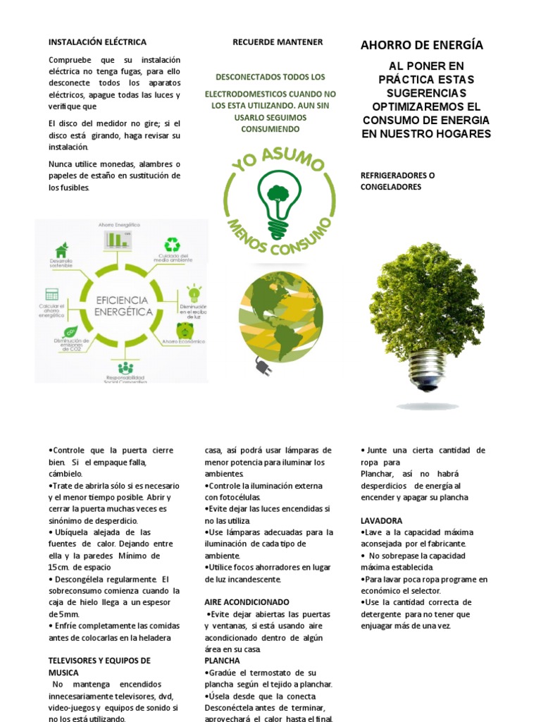 Ahorro de Energía en el Hogar | PDF | Refrigerador | Uso eficiente de ...