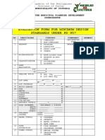 Evaluation Form for Minimum Design Standards Under PD 957
