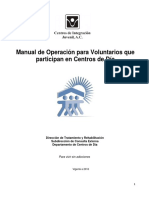 Manualde Operacion para Voluntarios Que Participan en Centros de Dia