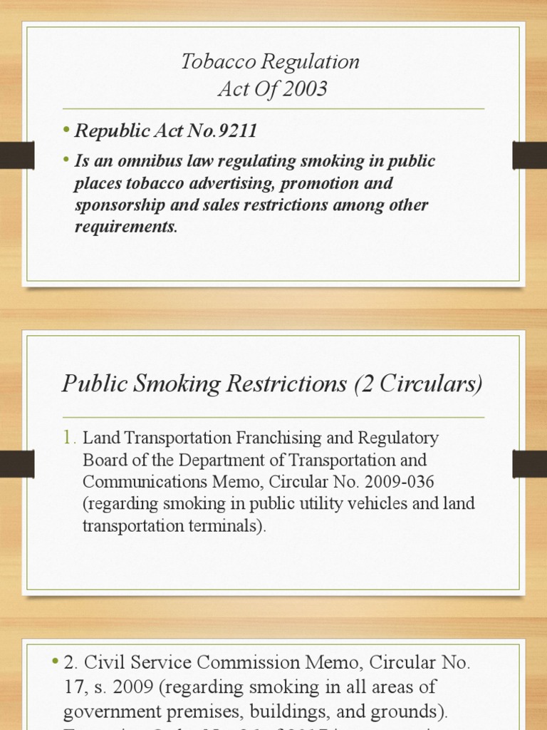 tobacco regulation act of 2003 Overview | PDF | Tobacco Smoking Taxmann's Cigarettes and Other Tobacco