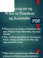 Kasaysayan NG Wikang Pambansa Sa Panahon NG Mga Katutubo