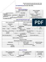 Ficha INSCRIPCION y AUTORIZACION Año Escolar 22-23 Rosa