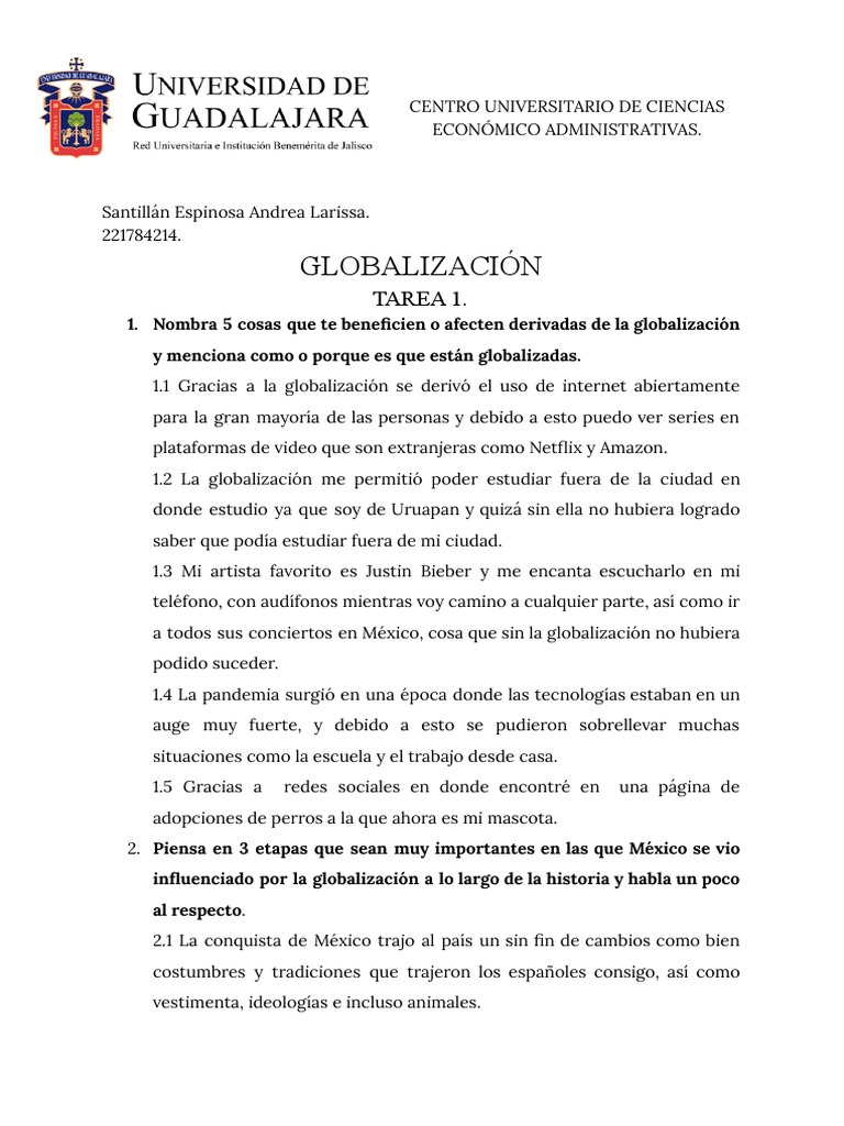 Impacto de la Globalización en México | PDF