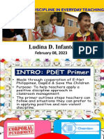 PDET Positive Discipline in Every Day Teaching Ludina D. Infante