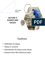 Lecture 3 Science and Values Sem 1 20222023