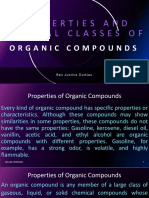 Properties and General Classes of Organics Compounds
