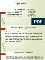 Reglamento de Trabajo de Graduaciones y El Manual para Presentacion de Proyectos.