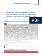 Ergonomic Evaluation of Risk Factor For MSD in Construction Worker