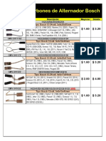 Lista de Carbones de Alternador, Colectores y Carbones de Arranque 131022