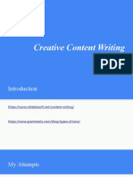 Creative Content Writing