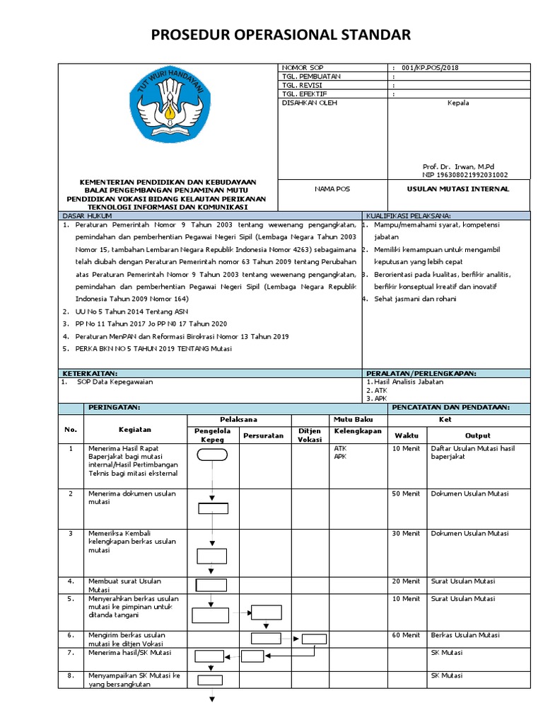 Sop Mutasi Pdf