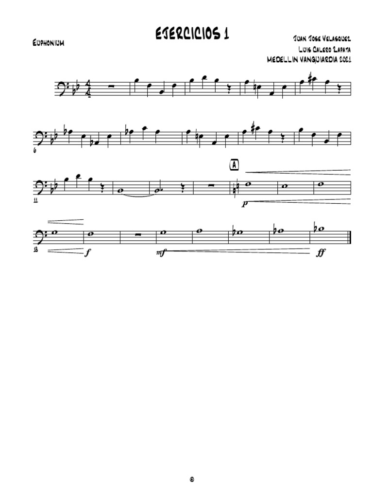 Ejercicios 1 Euphonium PDF