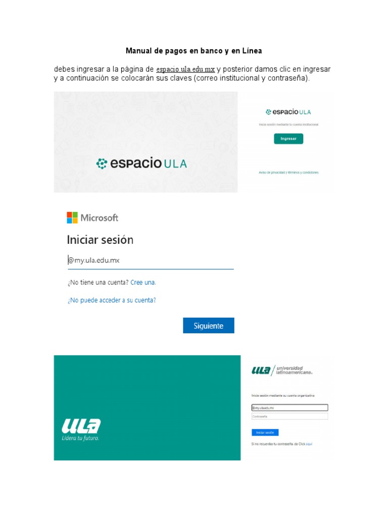 Manual de Pagos en Línea ULA | PDF | Crecimiento personal y profesional
